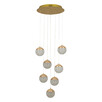 LED Полилей ZAMBELIS 25325 PENDANT LED LIGHT 52W 3000K TRIAC GOLD ALUMINIUM - ACRYLIC | Osvetlenieto.bg