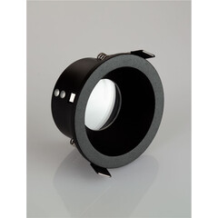 Черна луна за баня Ceid 9011488 NovaLuce 1xGU10 IP44 | Osvetlenieto.bg