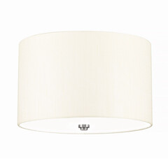 Плафон Fletcher14" 3xE27 Polished Chrome Ivory Shade Designer's Lightbox DL-FLETCHER14-3LT-IV-PC | Osvetlenieto.bg