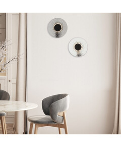 LED Аплик Zambelis 23077 SCONCE LED LIGHT 8W 3000K METAL-GLASS,BLACK-CLEAR GLASS | Osvetlenieto.bg