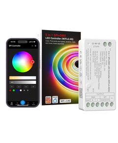 MiBoxer LED контролер за дигитална LED лента SPIW5 MONO/CCT/RGB/RGBW WiFi+2.4G | Osvetlenieto.bg
