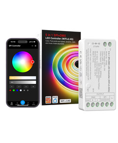 MiBoxer LED контролер за дигитална LED лента SPIW5 MONO/CCT/RGB/RGBW WiFi+2.4GHz | Osvetlenieto.bg