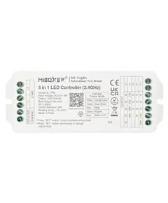 Мощен LED димер/контролер MiBoxer PR5 5в1 MONO/CCT/RGB/RGBW/RGBCCT 12-48V 20A 2.4GHz | Osvetlenieto.bg