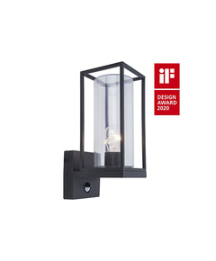 Градински аплик FLAIR PIR сензор Lutec 1xE27 IP44 5288802012 | Osvetlenieto.bg