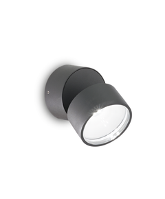 LED Фасаден аплик OMEGA AP ROUND ANTRACITE 3000K 285450 Ideal Lux  IP54 | Osvetlenieto.bg
