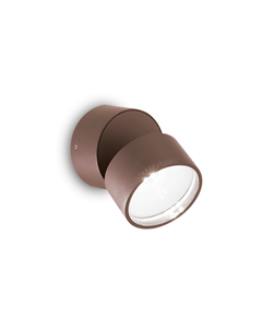 LED Фасаден аплик OMEGA AP ROUND COFFEE 4000K 285498 Ideal Lux  IP54 | Osvetlenieto.bg