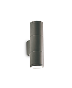 Фасаден аплик GUN AP2 SMALL ANTRACITE 236841 Ideal Lux 2xGU10 IP44 | Osvetlenieto.bg