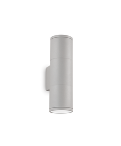 Фасаден аплик GUN AP2 SMALL GRIGIO 163628 Ideal Lux 2xGU10 IP44 | Osvetlenieto.bg