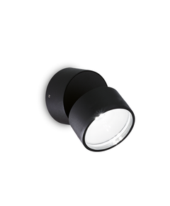LED Фасаден аплик OMEGA AP ROUND NERO 4000K 285504 Ideal Lux  IP54 | Osvetlenieto.bg