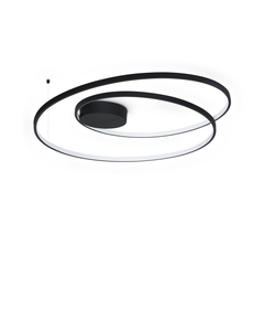 LED Плафон OZ PL D080 ON-OFF NERO 3000K 365053 Ideal Lux | Osvetlenieto.bg