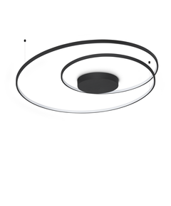 LED Плафон OZ PL D100 ON-OFF NERO 3000K 364995 Ideal Lux | Osvetlenieto.bg