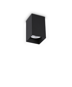 Луна за открит монтаж LOOK PL1 SQUARE D60 H100 NERO 353845 Ideal Lux 1xGU10 | Osvetlenieto.bg