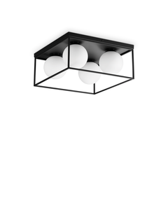 Плафон LINGOTTO PL4 NERO 327860 Ideal Lux 4xE14 | Osvetlenieto.bg
