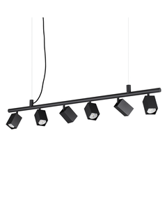 Полилей DYNAMITE SP6 SQUARE NERO 371412 Ideal Lux 6xGU10 | Osvetlenieto.bg