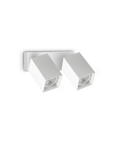 Спот DYNAMITE AP2 SQUARE BIANCO 371221 Ideal Lux 2xGU10 | Osvetlenieto.bg