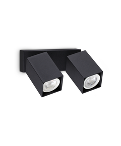 Спот DYNAMITE AP2 SQUARE NERO 371238 Ideal Lux 2xGU10 | Osvetlenieto.bg