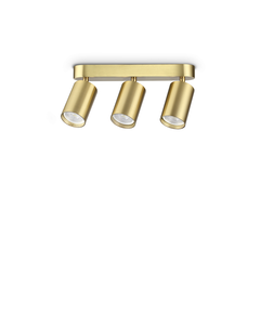 Спот DYNAMITE PL3 LINEAR ROUND OTTONE 371269 Ideal Lux 3xGU10 | Osvetlenieto.bg