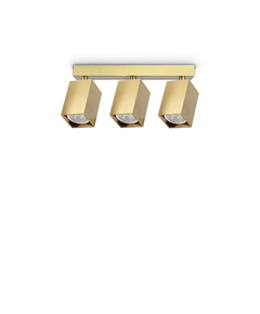 Спот DYNAMITE PL3 LINEAR SQUARE OTTONE 371283 Ideal Lux 3xGU10 | Osvetlenieto.bg