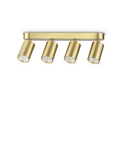 Спот DYNAMITE PL4 LINEAR ROUND OTTONE 371351 Ideal Lux 4xGU10 | Osvetlenieto.bg