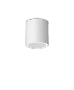 Външен плафон TECHO PL1 D09 ROUND BIANCO 318127 Ideal Lux 1xGU10 IP54 | Osvetlenieto.bg