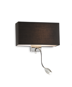 Аплик HOTEL AP2 NERO 035956 Ideal Lux 2xE27/LED | Osvetlenieto.bg