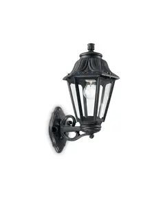 Фасаден аплик Anna Ap1 Big Nero 101491 Ideal Lux E27 IP55 | Osvetlenieto.bg