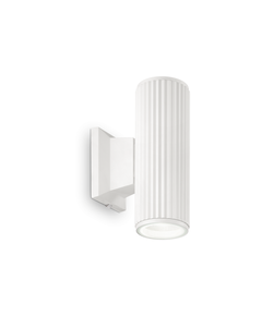 Фасаден аплик BASE AP2 BIANCO 129457 Ideal Lux 2xGU10 IP44 | Osvetlenieto.bg