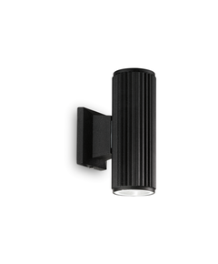 Фасаден аплик BASE AP2 NERO 129433 Ideal Lux 2xGU10 IP44 | Osvetlenieto.bg