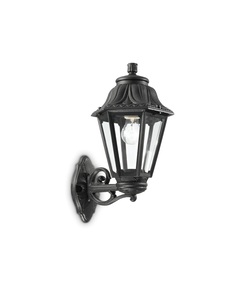 Фасаден аплик DAFNE AP1 BIG NERO 101491 Ideal Lux 1xE27 IP55 | Osvetlenieto.bg