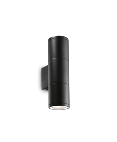 Фасаден аплик GUN AP2 SMALL NERO 100395 Ideal Lux 2xGU10 IP44 | Osvetlenieto.bg