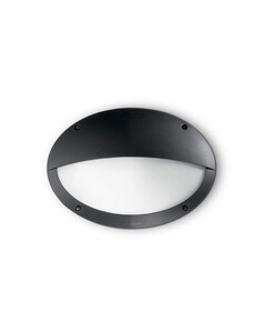 Фасаден аплик POLAR-2 AP1 OVAL NERO 096728 Ideal Lux 1xE27 IP66 | Osvetlenieto.bg