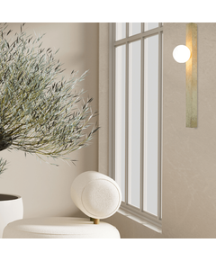 Аплик Zambelis 25315 WALL LIGHT 1xG9 NATURAL STONE - OPAL GLASS | Osvetlenieto.bg