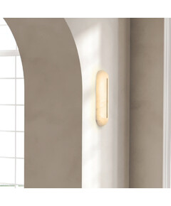 LED Аплик Zambelis 2546 WALL LED LIGHT 14W 3000K TRIAC ALABASTER - BRASS | Osvetlenieto.bg