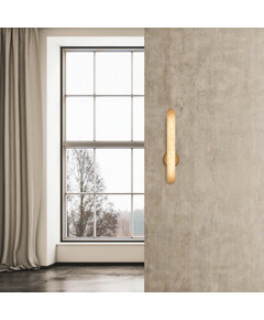 LED Аплик Zambelis 2547 WALL LED LIGHT 15W 3000K TRIAC ALABASTER - BRASS | Osvetlenieto.bg