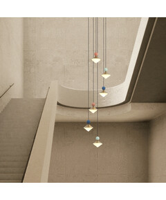 LED Полилей Zambelis 25102 PENDANT LED LIGHT 40W 3000K CERAMIC - METAL - GLASS, BRASS | Osvetlenieto.bg