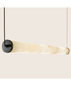 LED Полилей Zambelis 2538 PENDANT LED LINE LIGHT 20W 3000K TRIAC SANDY BLACK - ALABASTER | Osvetlenieto.bg