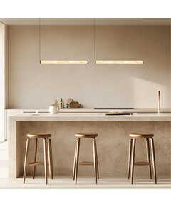LED Полилей Zambelis 2539 PENDANT LED LINE LIGHT 23W 3000K TRIAC SANDY BLACK - ALABASTER | Osvetlenieto.bg