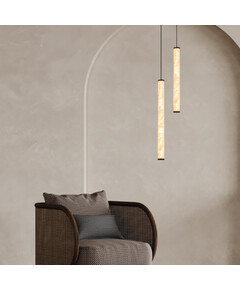LED Полилей Zambelis 2540 PENDANT LED LIGHT 15W 3000K TRIAC SANDY BLACK - ALABASTER | Osvetlenieto.bg