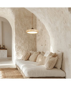 LED Полилей Zambelis 25419 PENDANT LED LIGHT 22W 3000K NATURAL STONE - BROWN WOOD | Osvetlenieto.bg