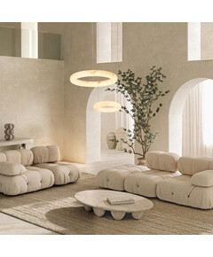 LED Полилей Zambelis 2542 ROUND PENDANT LED LIGHT 25W 3000K TRIAC ALABASTER - BRASS Dimmable Triac | Osvetlenieto.bg