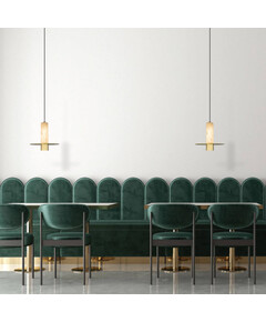 LED Полилей Zambelis 2549 PENDANT LED LIGHT 7W 3000K TRIAC ALABASTER - BRASS | Osvetlenieto.bg