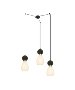 Полилей Zambelis 23245 PENDANT 3XE14 BLACK MARBLE - BRASS | Osvetlenieto.bg