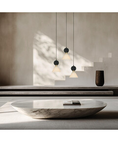 Полилей Zambelis 23249 PENDANT 3XE14 BLACK MARBLE - BRASS | Osvetlenieto.bg