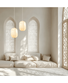 Полилей Zambelis 25170 PENDANT LIGHT 1xE27 MULBERRY SILK - METAL WHITE | Osvetlenieto.bg