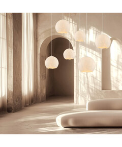 Полилей Zambelis 25450 PENDANT LIGHT 1xE27 METAL - PAPER PULP - PLASTIC GLOBE WHITE | Osvetlenieto.bg