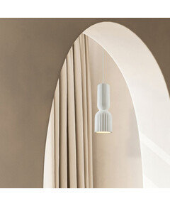 Полилей Zambelis 2595 PENDANT LIGHT 1xE27 WHITE - CLAY - METAL | Osvetlenieto.bg