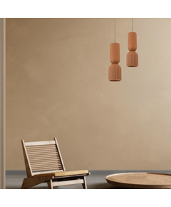 Полилей Zambelis 2596 PENDANT LIGHT 1xE27 TERRACOTTA - SANDY BLACK CLAY - METAL | Osvetlenieto.bg