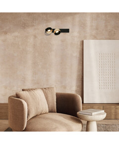 LED Аплик ZAMBELIS 25342 WALL LED LIGHT 25W 3000K SANDY BLACK BASE - CHAMPAGNE SHADE | Osvetlenieto.bg