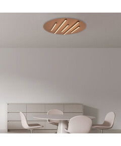 LED Плафон ZAMBELIS 2571 CEILING LED LIGHT 52W 3000K BLACK MATT STICK - SANDY BRICK RED BASE | Osvetlenieto.bg
