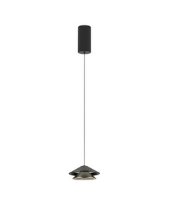 LED Полилей ZAMBELIS 25348 PENDANT LED LIGHT 9W 3000K SANDY BLACK BASE - SANDY BLACK SHADE - BRUSHED NICKEL ELECTROPLATE | Osvetlenieto.bg